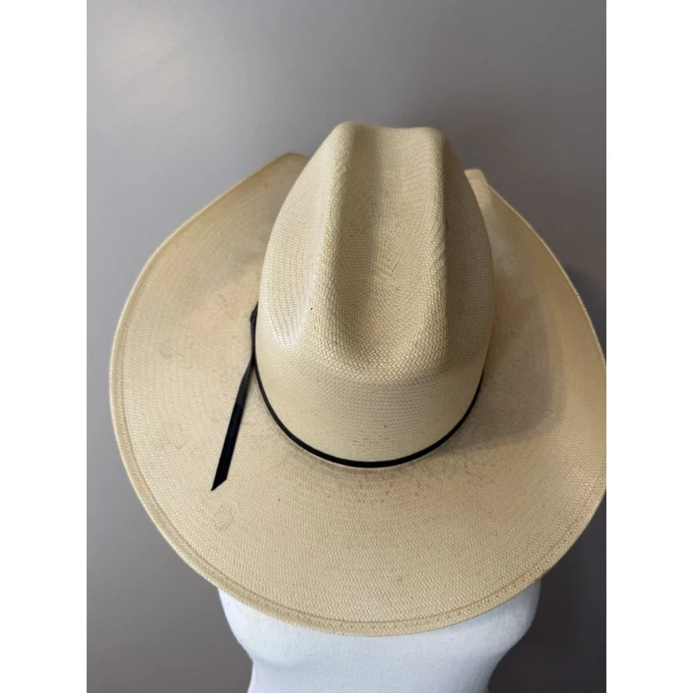 MHT 10X Master Hatter of Texas Western Cowboy Hat Straw Made in USA Size Large